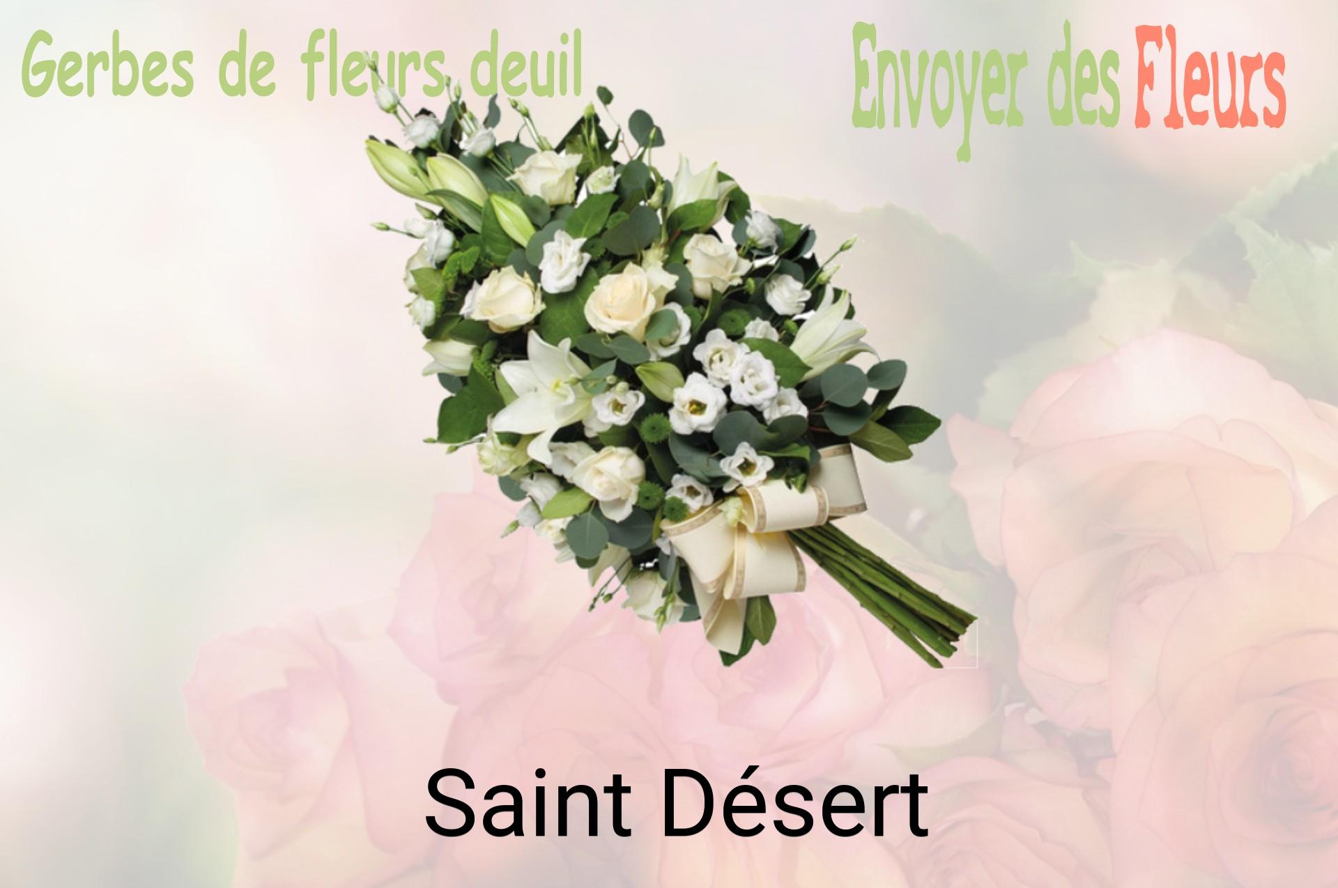 Gerbe de fleurs de deuil livrée à Saint-Désert